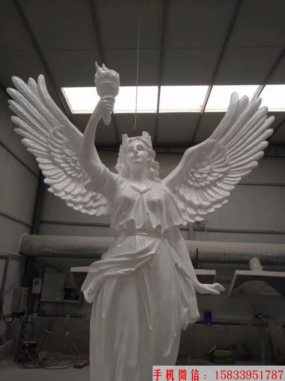 西方火炬女神，欧式女神雕塑2