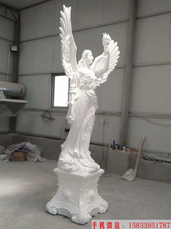 西方火炬女神，欧式女神雕塑4